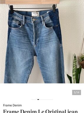 Frame Denim Men’s Slim Straight Jeans — Light & Dark Blue Two-Tone